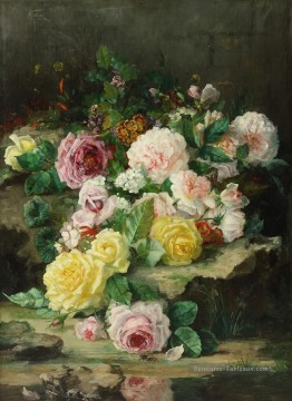  FLEURI Tableaux - Roses blanches roses jaunes Fleuring